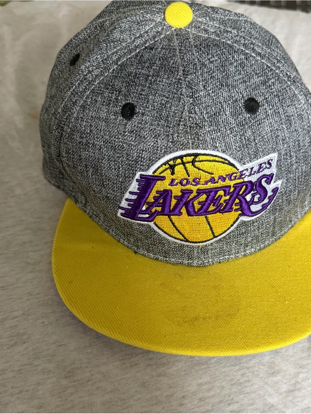 Kids Snapback Cap - Gray and Yellow